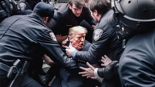  Fake news: la inteligencia artificial simuló una foto de Trump detenido y millones 'cayeron' 
 