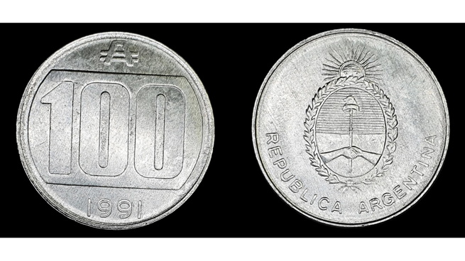  Monedas raras: hasta cuánto se pagan 100 australes
 