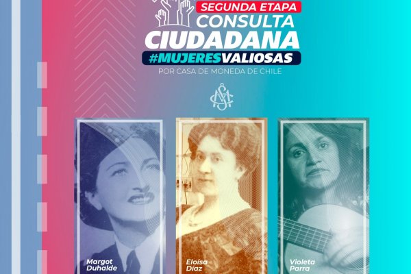 Eloísa Díaz, Margot Duhalde y Violeta Parra son las finalistas para ser el rostro del Impreso Conmemorativo de Casa de Moneda