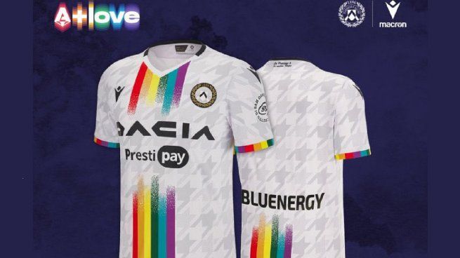  Udinese usará camiseta con colores del arcoíris
 