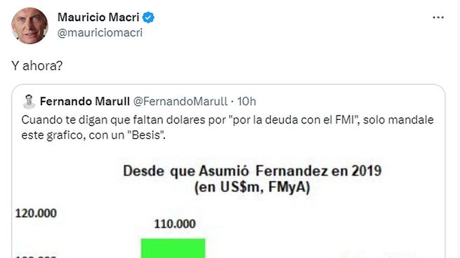  Macri y Lousteau le respondieron a Cristina en tiempo real
 