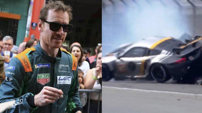  Michael Fassbender estrelló su Porche en las 24 horas de Le Mans 
 