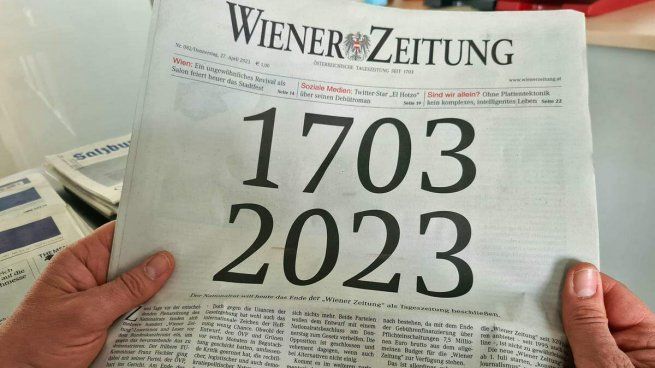  La muerte del papel: cerró Weiner Zeitung, el diario más viejo del mundo tras 320 años
 