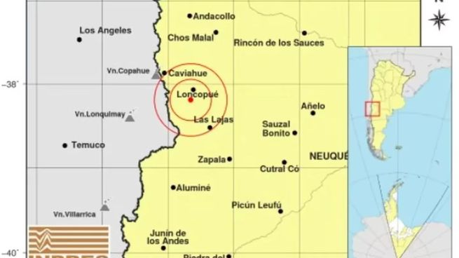  Un fuerte sismo en Neuquén afectó al menos a tres provincias
 